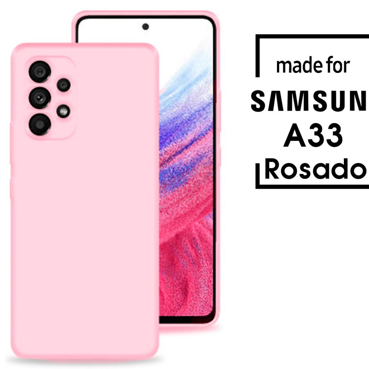SAMSUNG - Silicone Case Para Samsung A33 Rosado
