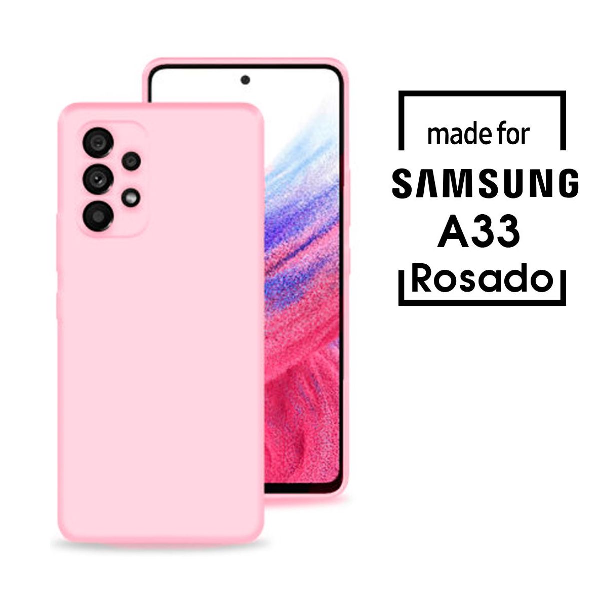 SAMSUNG - Silicone Case Para Samsung A33 Rosado