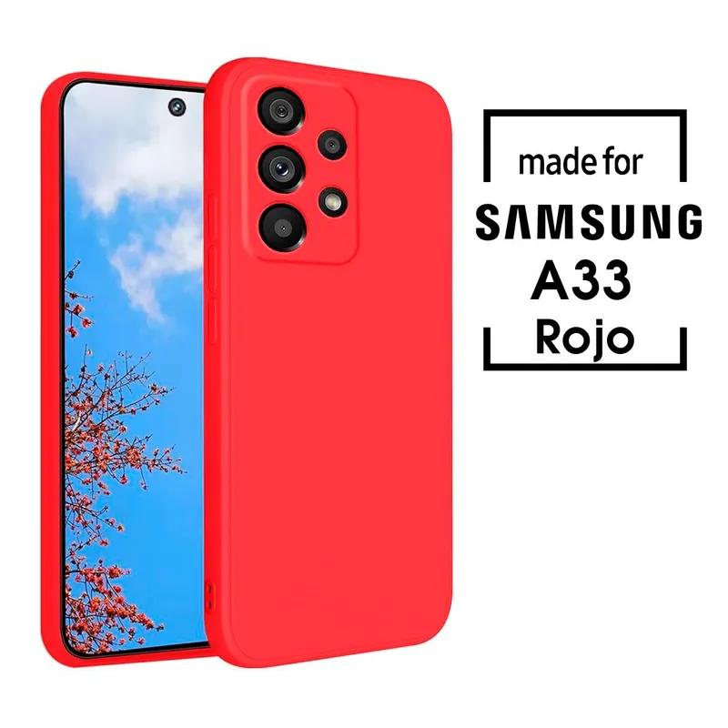 SAMSUNG - Silicone Case Para Samsung A33 Rojo