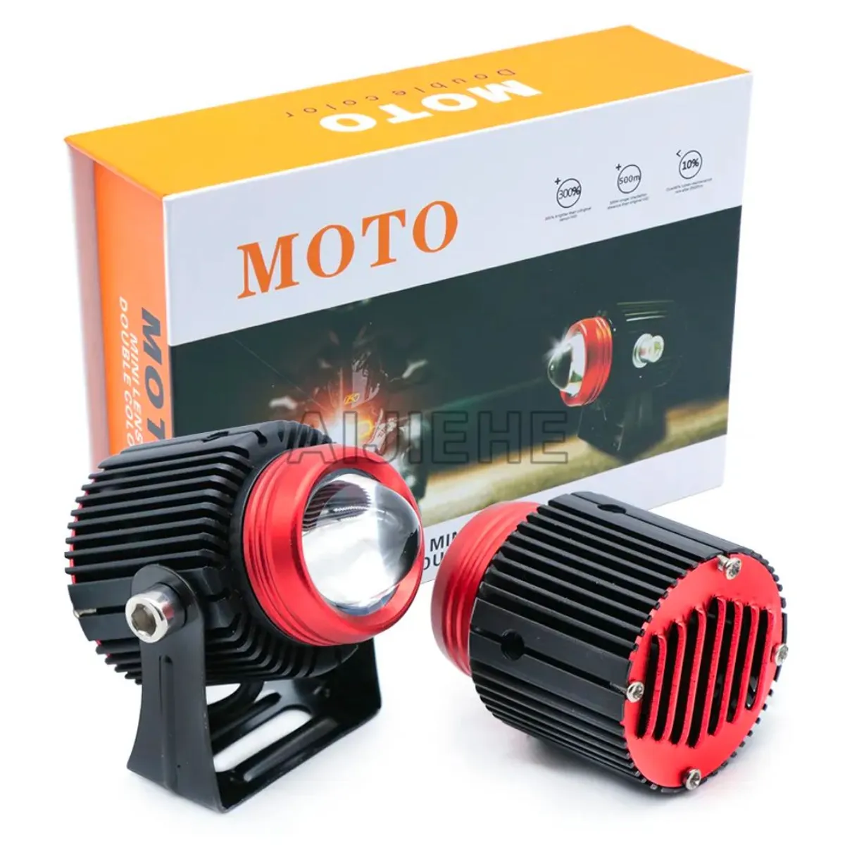 GENERICO - Faro Luz LED Neblinero Doble Color para Moto y Carro 69831