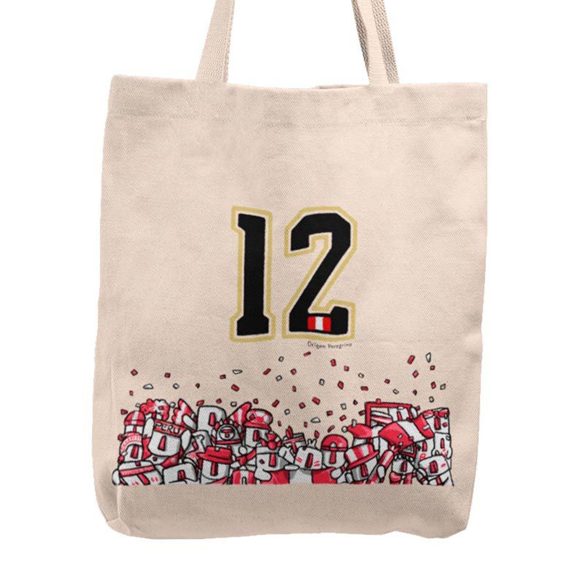 KUSTOMIT - Bolso Tela Tote Bag Cartera Playa - Blanquirro