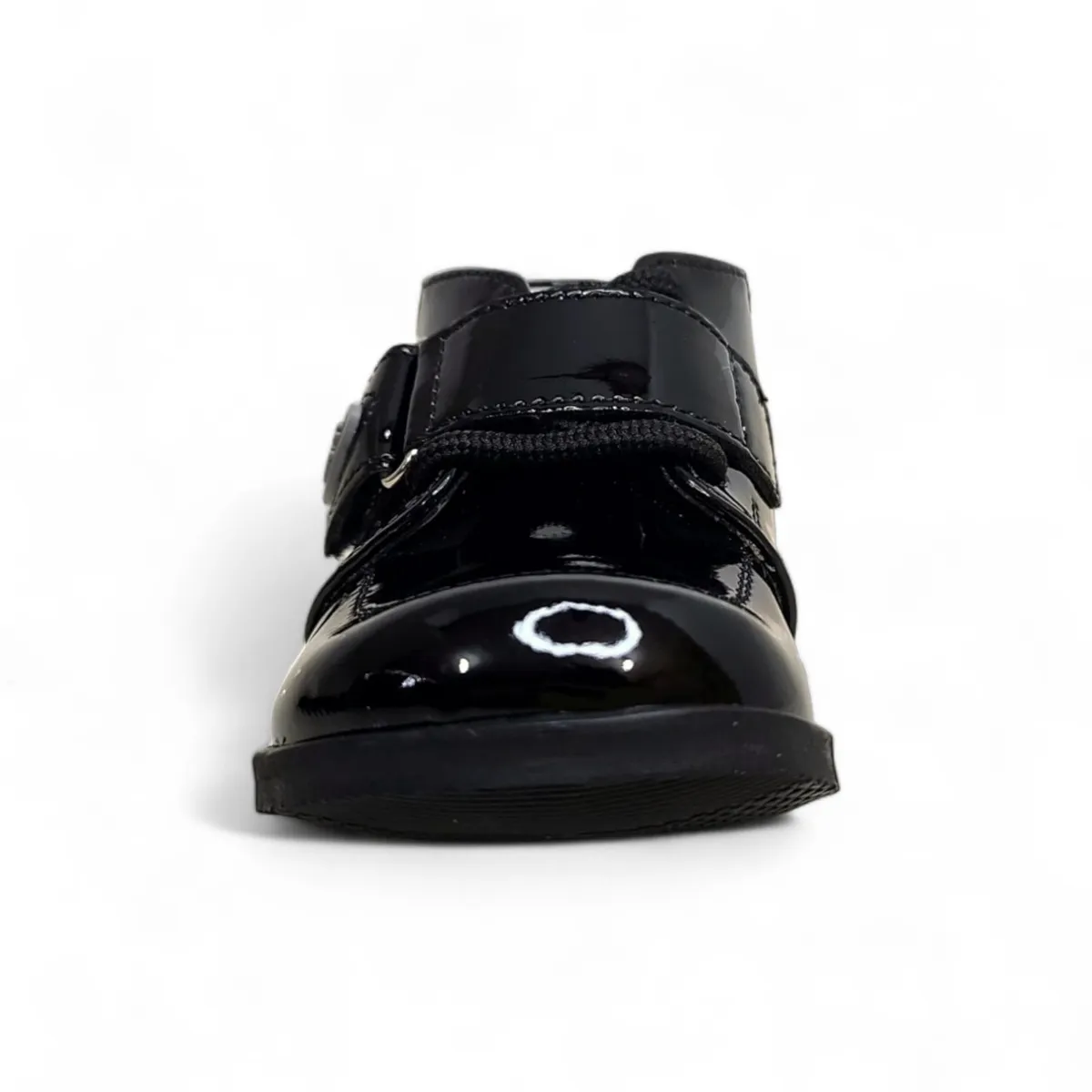 GENERICO - Zapato de Charol pegapasador semi-ortopédico Negro para bebé niño