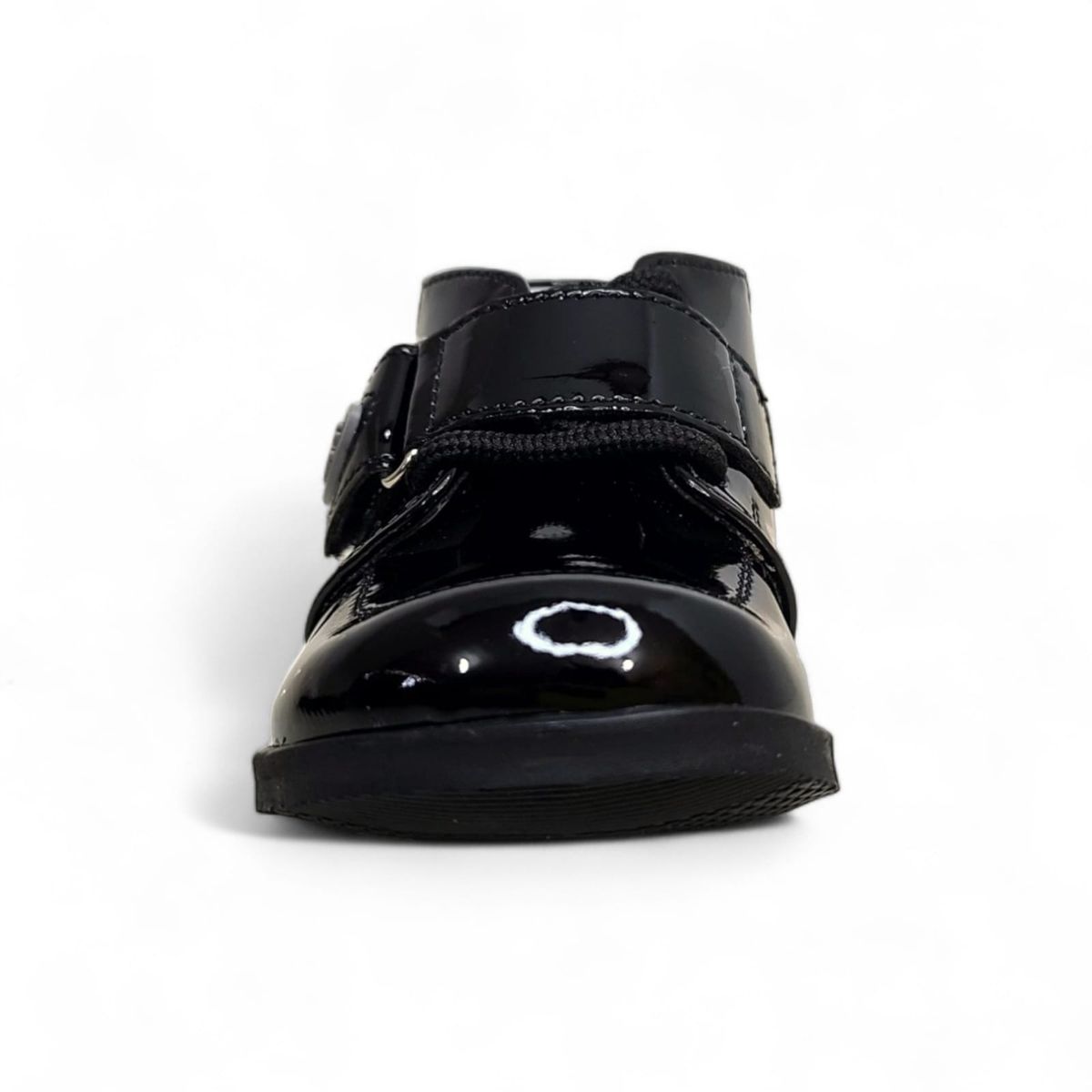 GENERICO - Zapato de Charol pegapasador semi-ortopédico Negro para bebé niño