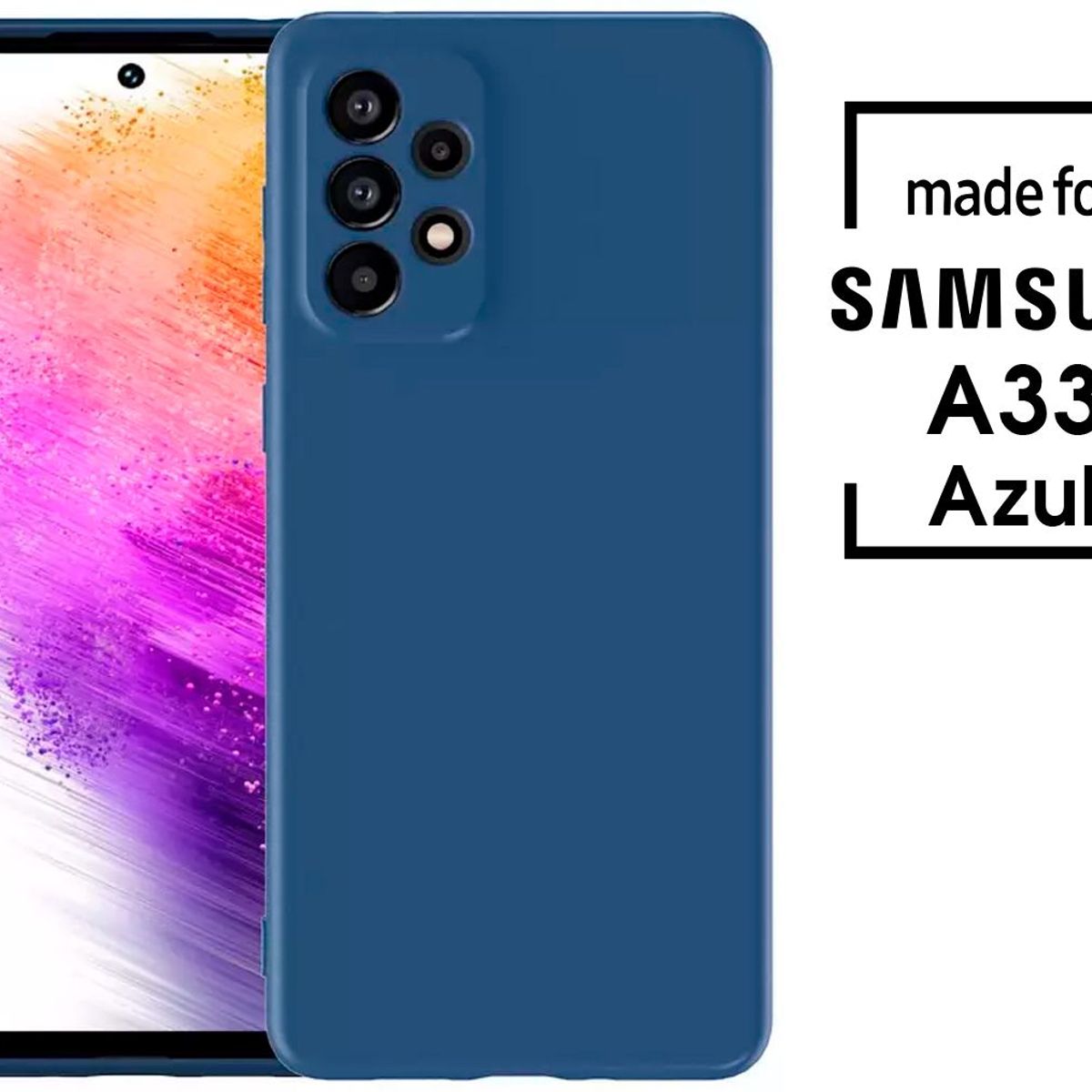 SAMSUNG - Silicone Case Para Samsung A33 Azul