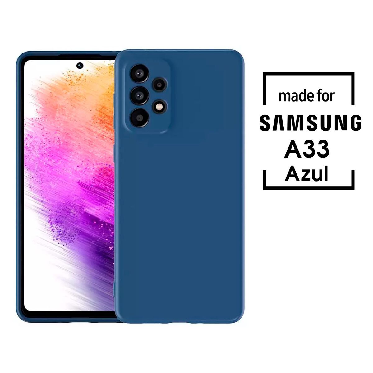 SAMSUNG - Silicone Case Para Samsung A33 Azul