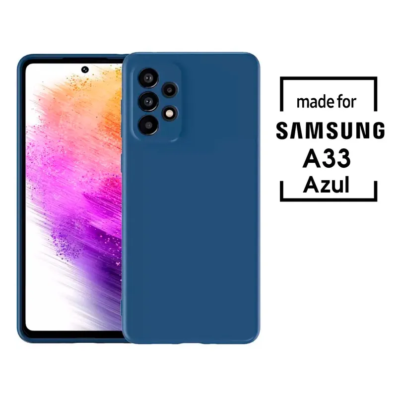 SAMSUNG - Silicone Case Para Samsung A33 Azul