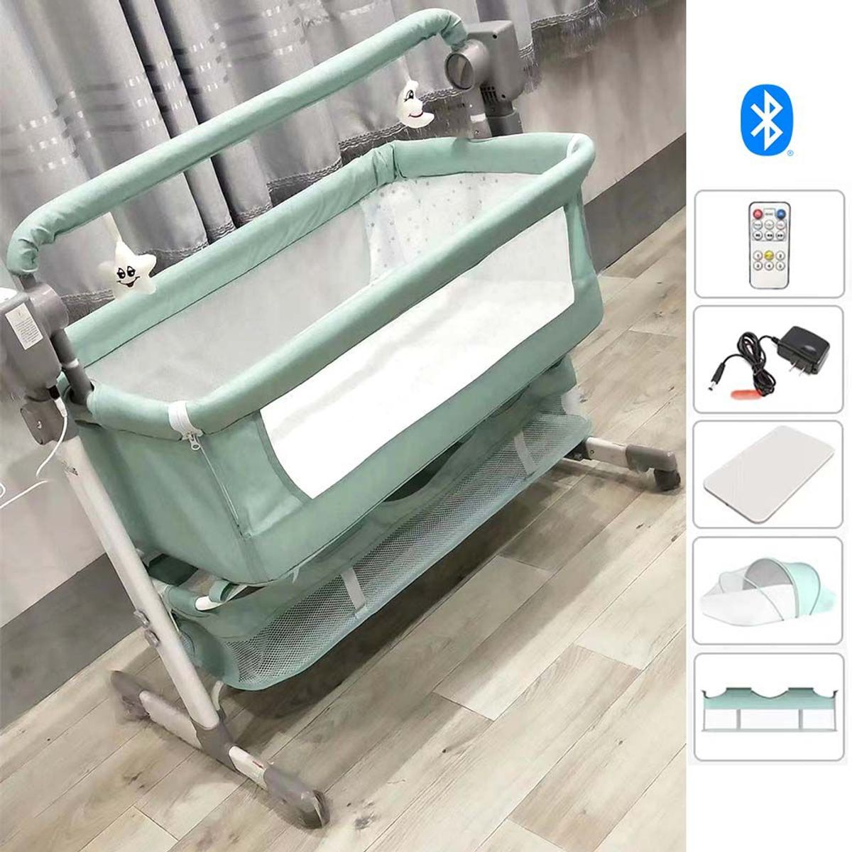 BABYKISS - CUNA COLECHO ELECTRICO LUXURY MECEDORA Y MUSICAL SKY