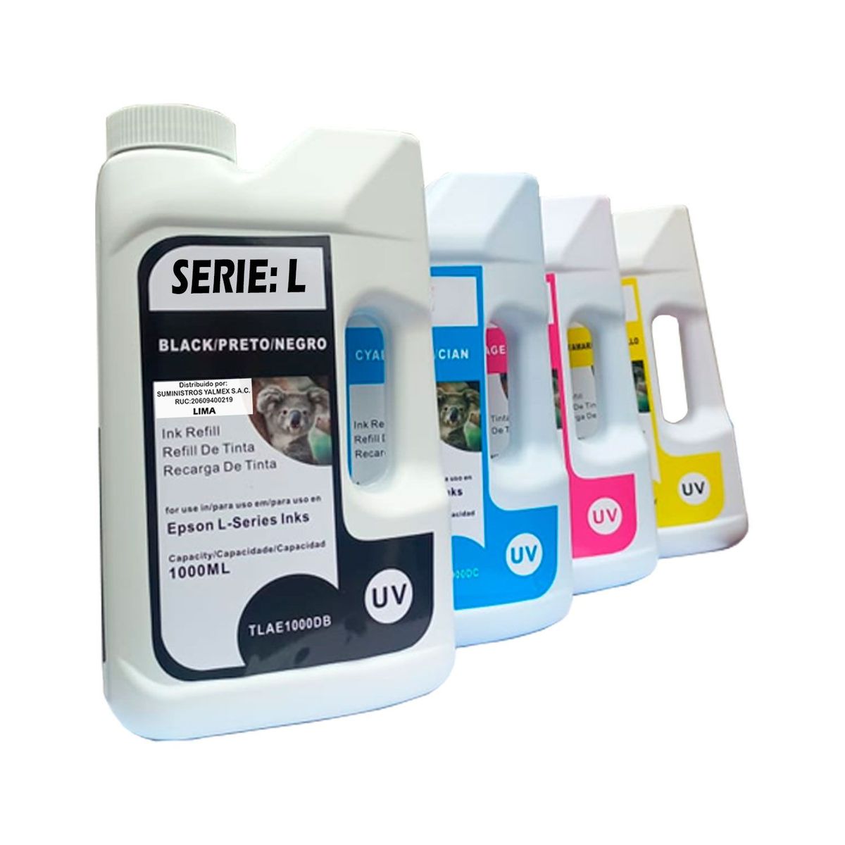 GENERICO - Tinta Compatible Litro Uv Para Epson T664 T544 T504 Negro
