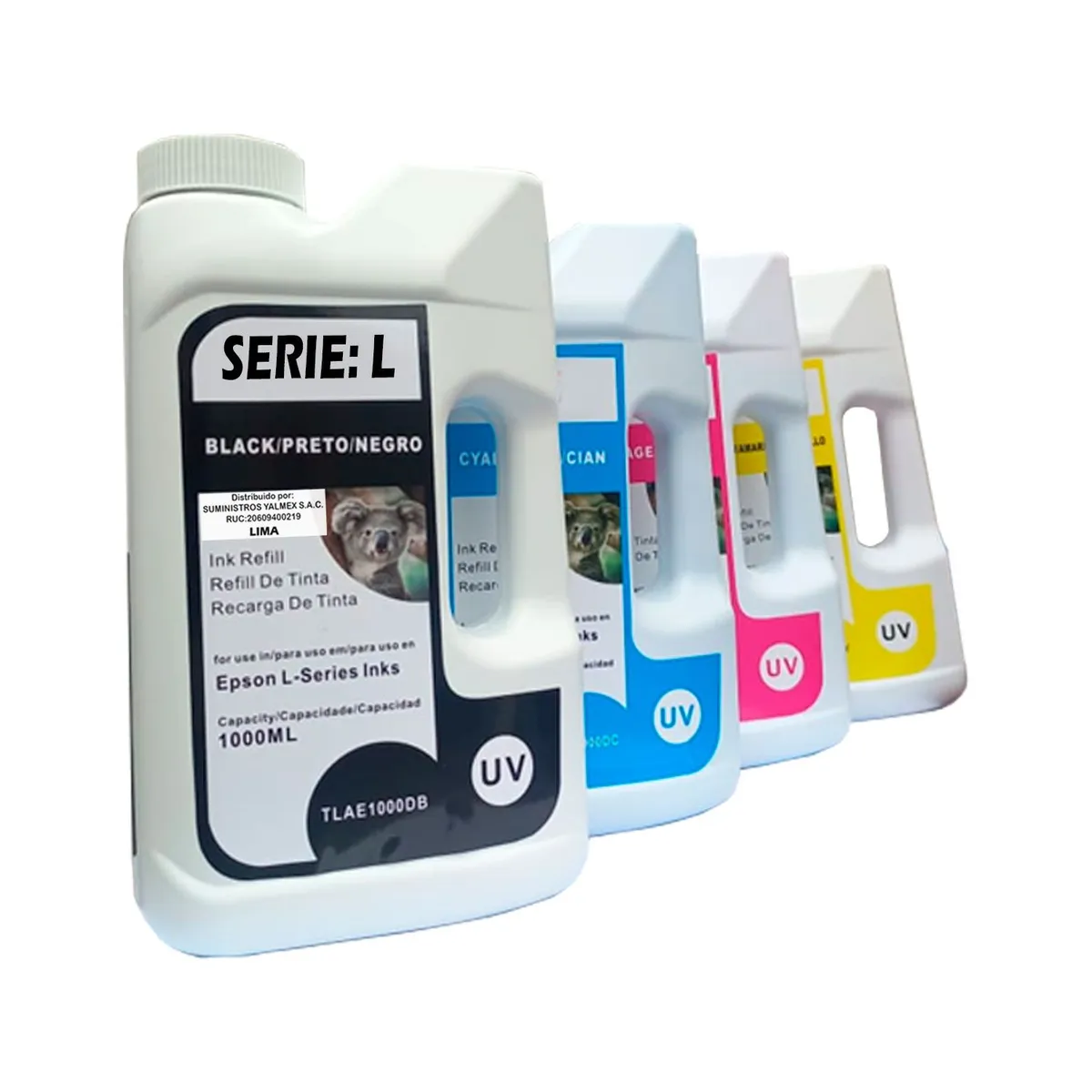 GENERICO - Tinta Compatible Litro Uv Para Epson T664 T544 T504 Negro