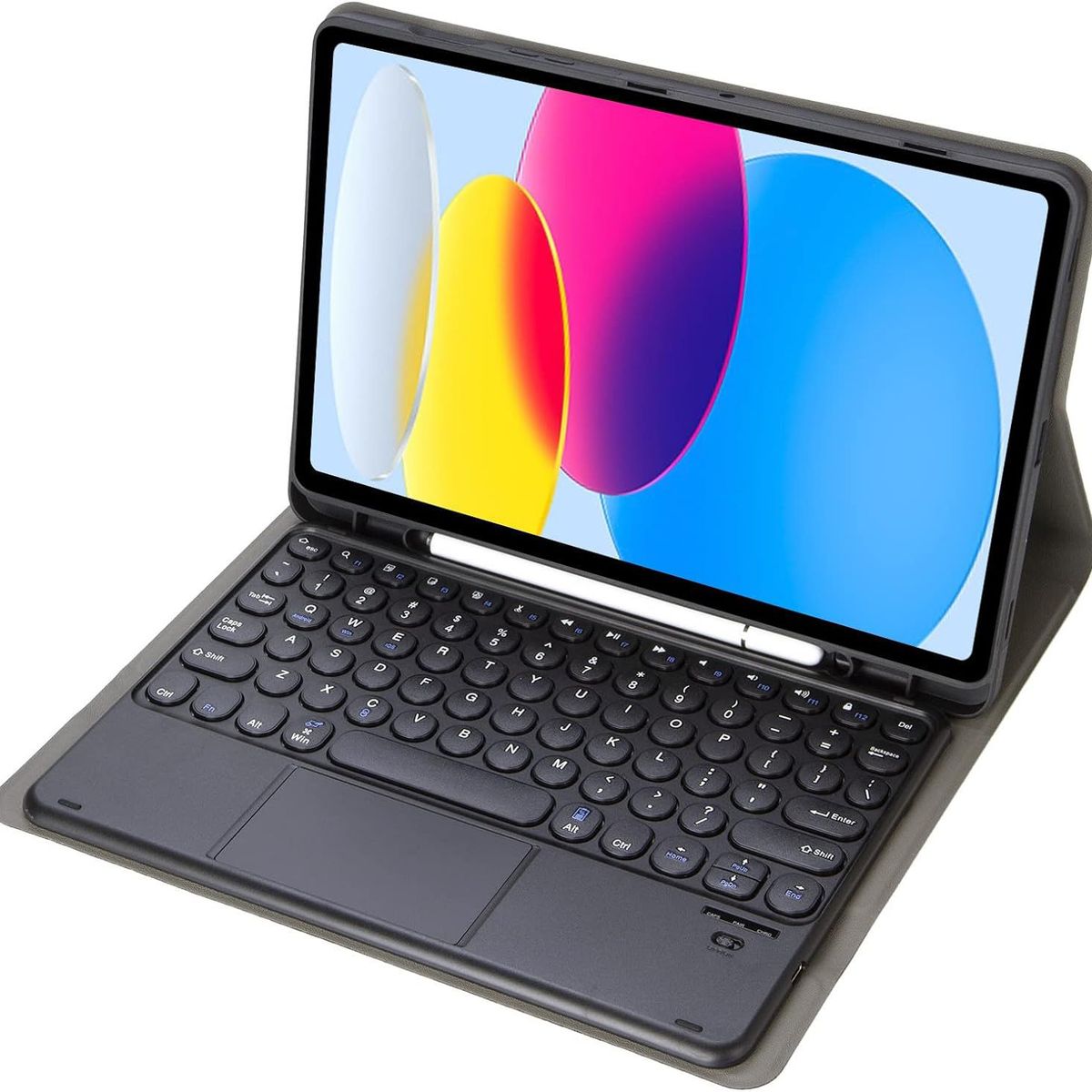 FUNDAANTIGOLPES - Funda con Teclado Bluetooth con Touchpad para IPAD PRO 12.9 Negro