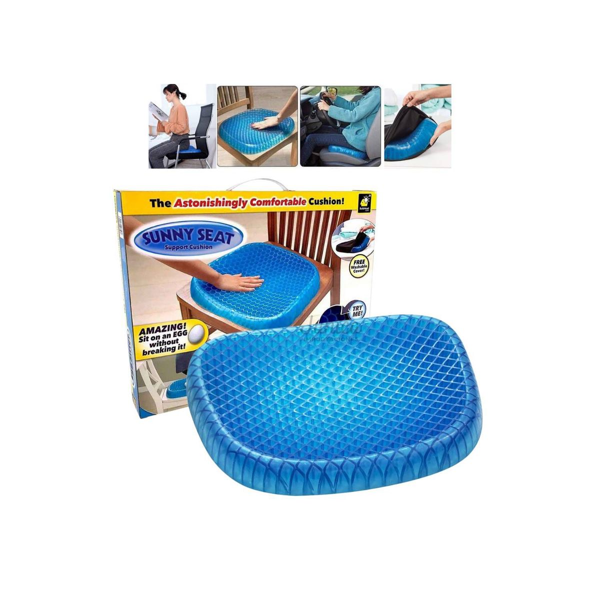 GENERICO - Cojín flexible gel confortable para sillas auto oficina