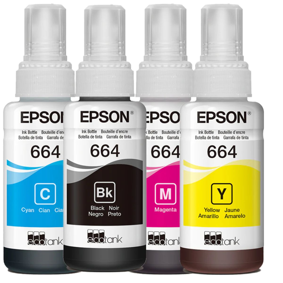 EPSON - Tinta Para Epson T664 Pack x4 Colores CMYBK