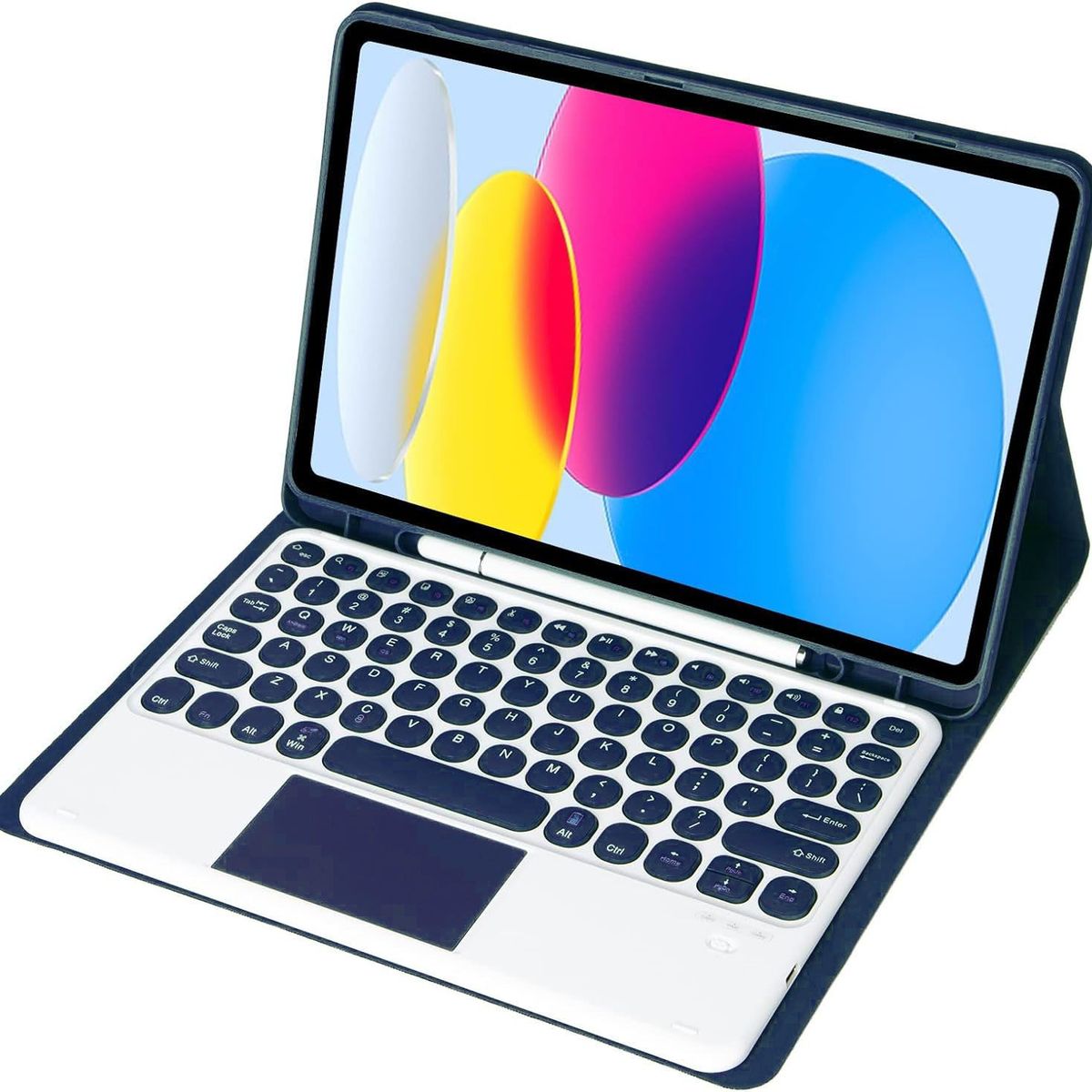 FUNDAANTIGOLPES - Funda con Teclado Bluetooth con Touchpad para IPAD PRO 11 Morado