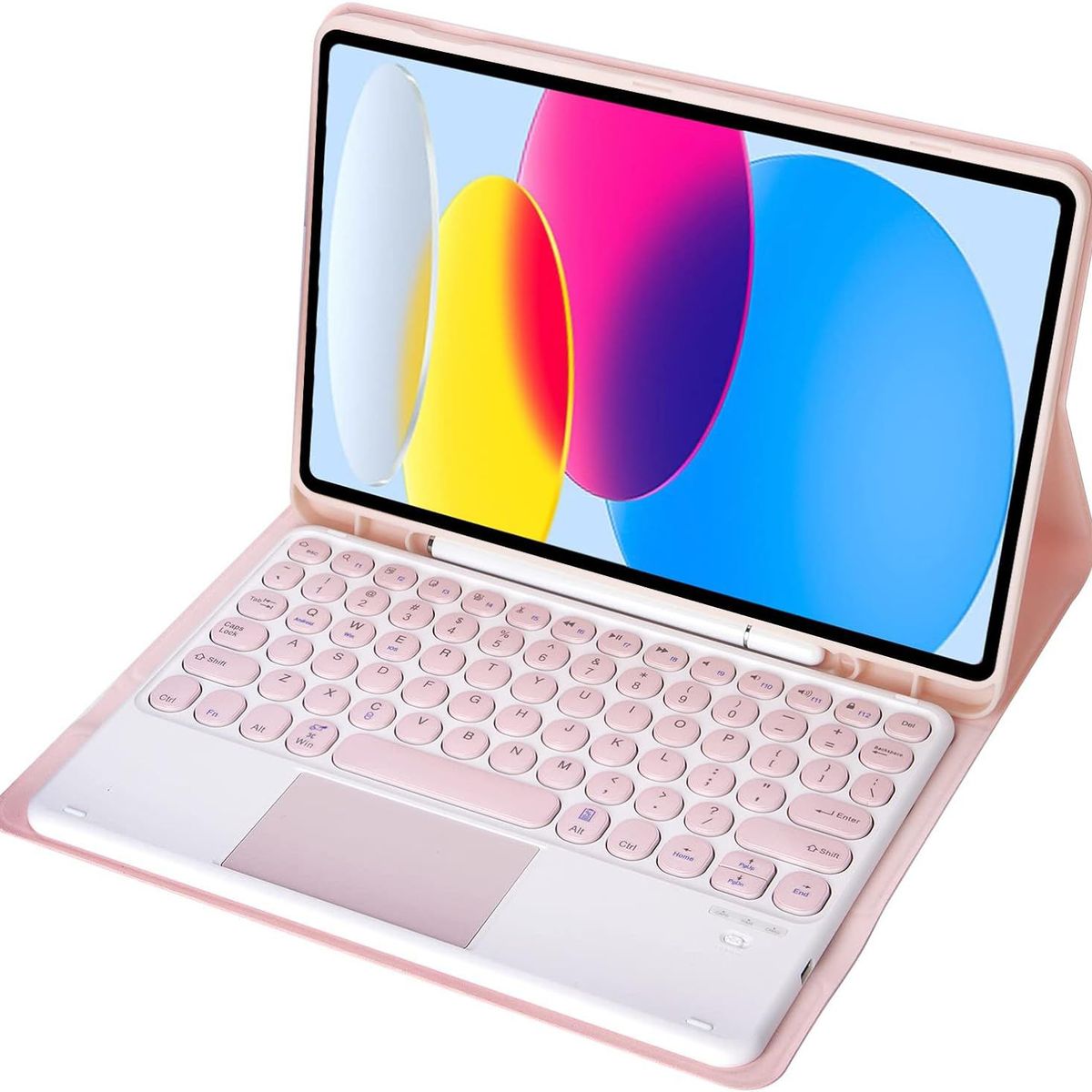 FUNDAANTIGOLPES - Funda con Teclado Bluetooth con Touchpad para IPAD PRO 11 Palo Rosa