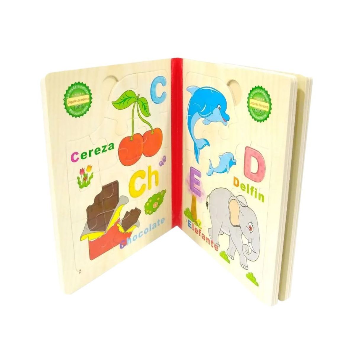 GENERICO - Libro Abecedario Rompecabezas De Madera