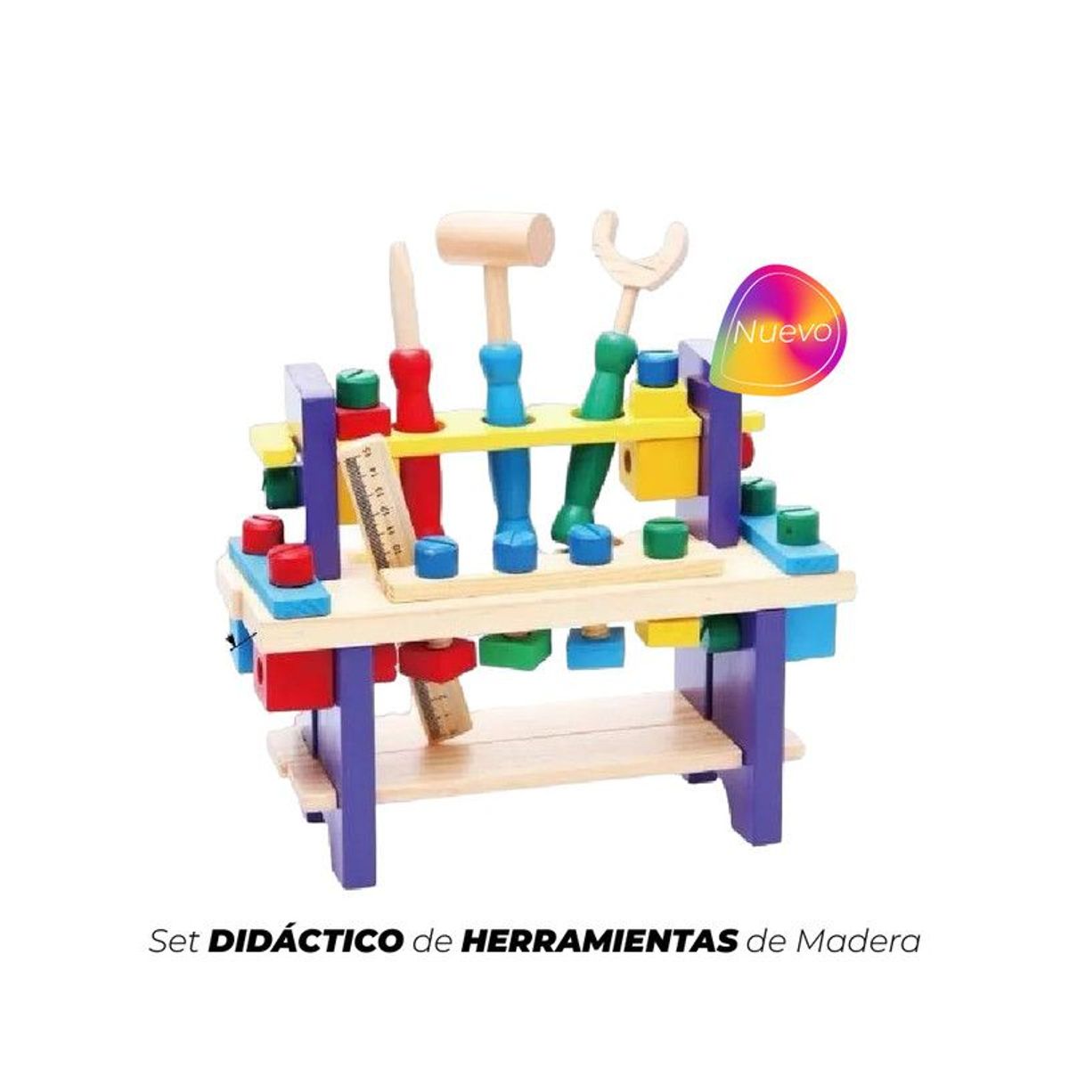 GENERICO - Set Didáctico de Herramientas de Madera