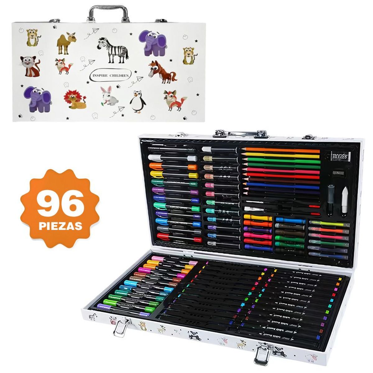 KELLER - Set de arte 96 piezas Maleta para Niños FN5