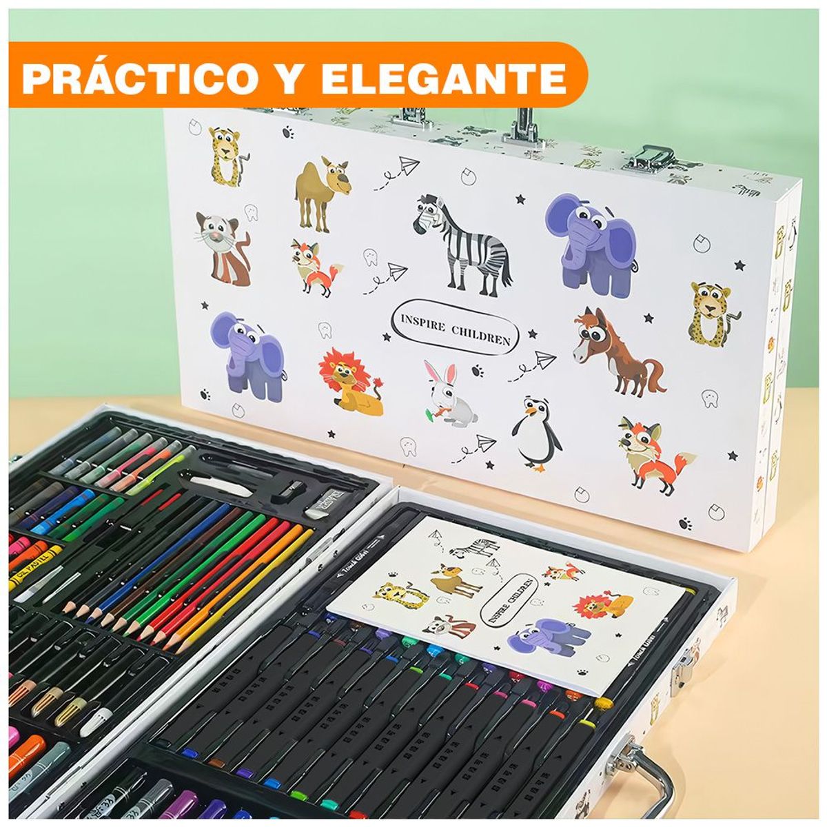 KELLER - Set de arte 96 piezas Maleta para Niños FN5