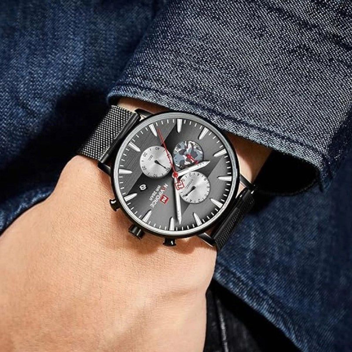 NAVIFORCE - Reloj Naviforcce Acero Inoxidable Negro NAV-114_.