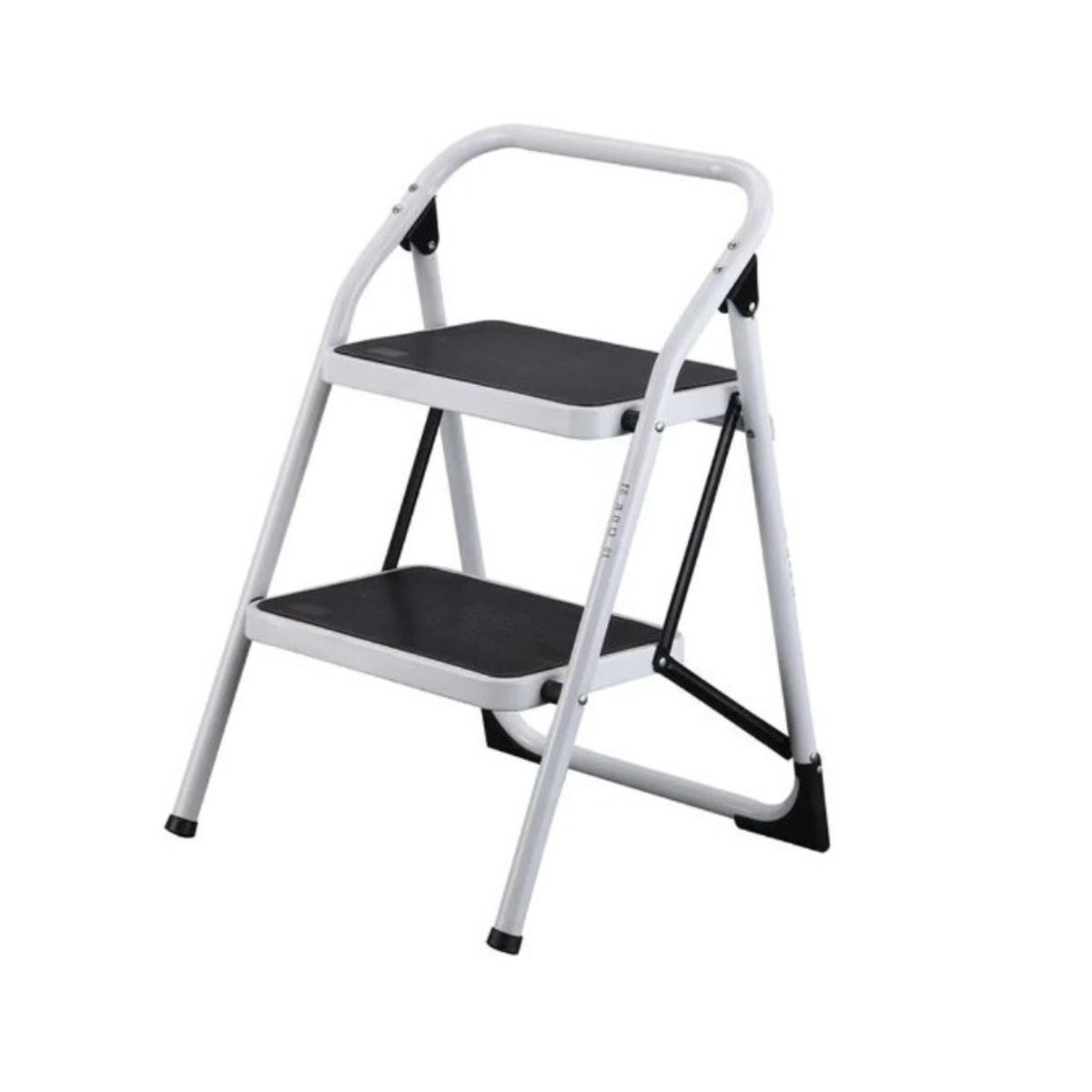 QRUBBER - Escalera plegable de acero 2 peldaños - QRubber