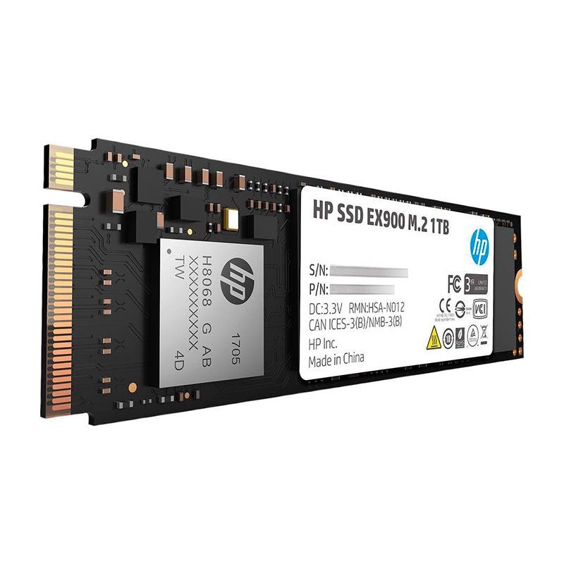 HP - Disco Solido HP EX900, 1TB, M.2, 2280, PCIe Gen 3.0 x4, NVMe 1.3.