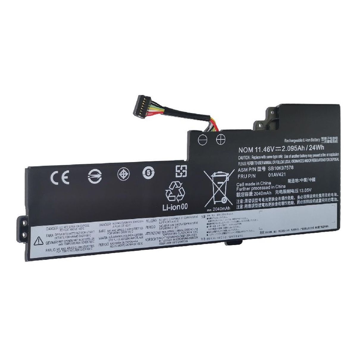 GENERICO - BATERIA PARA LENOVO 01AV421 01AV420 24Wh 1146V 3 CELDAS T470 T480 T570