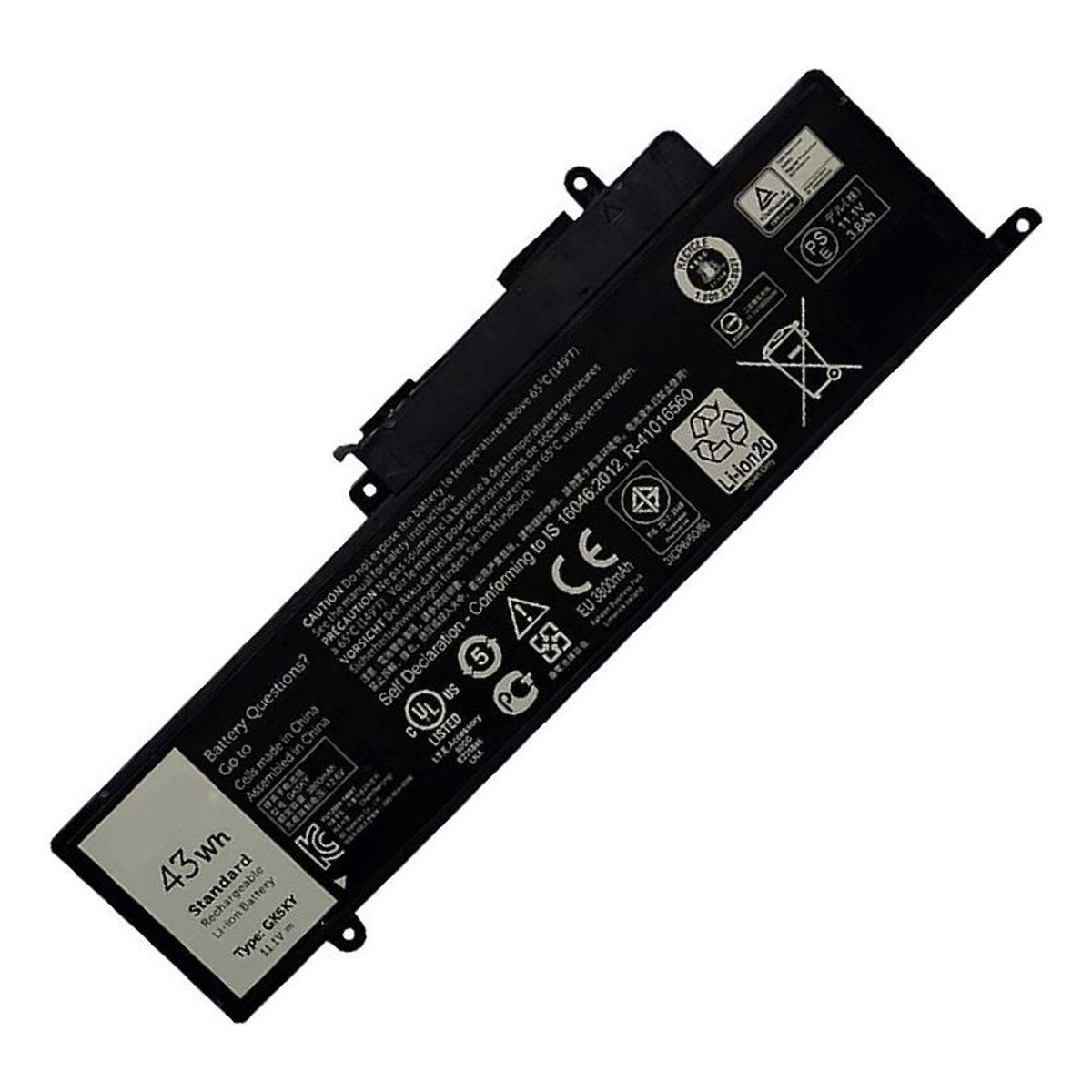 GENERICO - BATERIA PARA DELL GK5KY 43Wh 11.1V 3 CELDAS 13 7347 7348 7359 451-BBKK