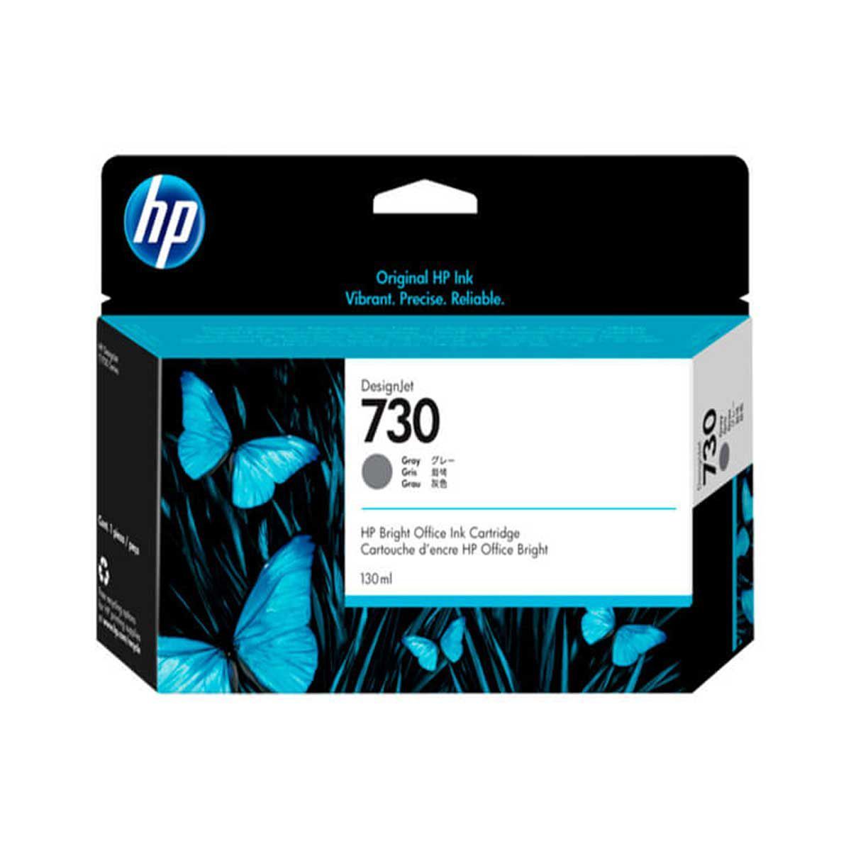 HP - Tinta Hp P2v66a 730 130ml Color Gris