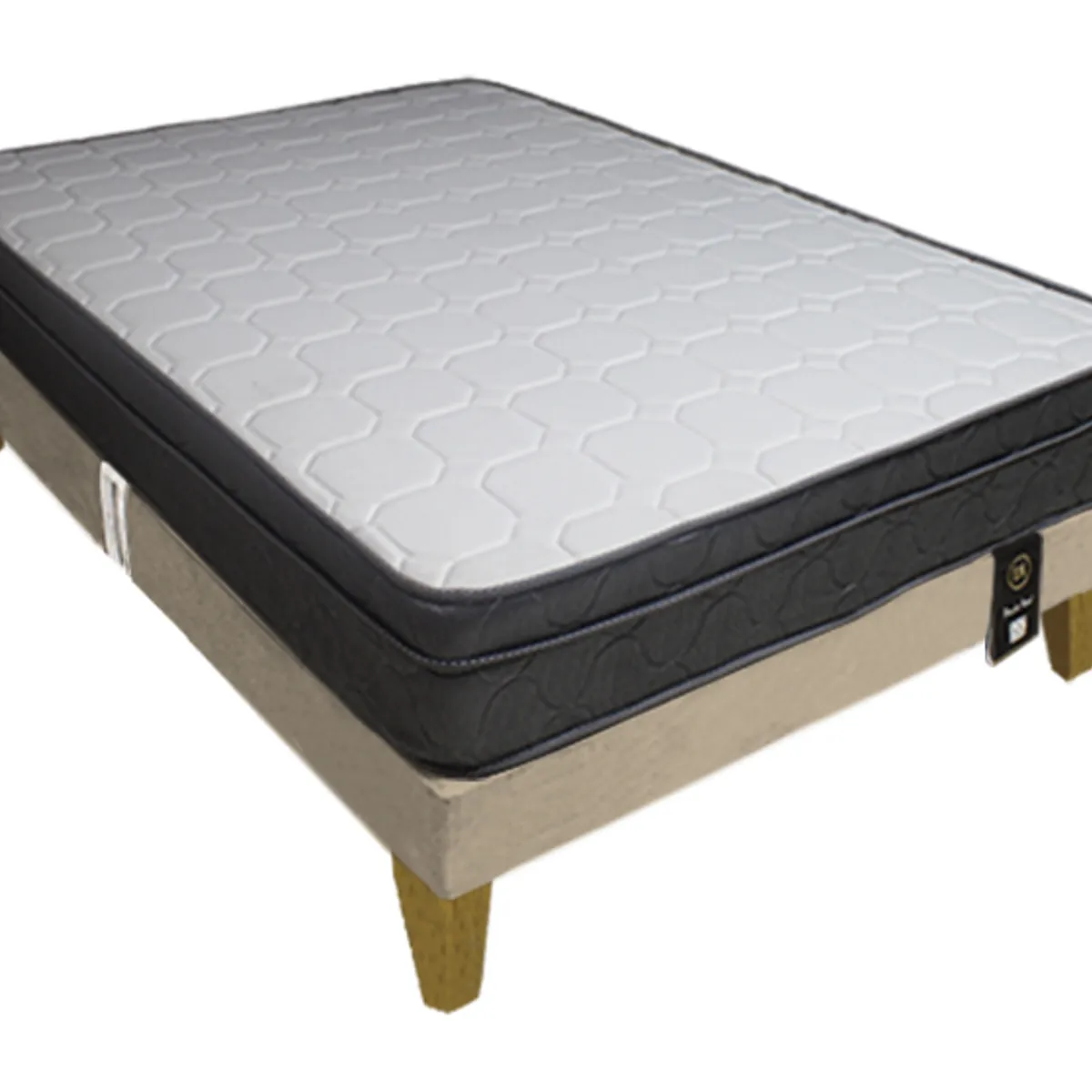 Cama Turin Slim 1.5 Plz + 1 almohada - Beige Claro, marca BARAKA HOME - Foto 2