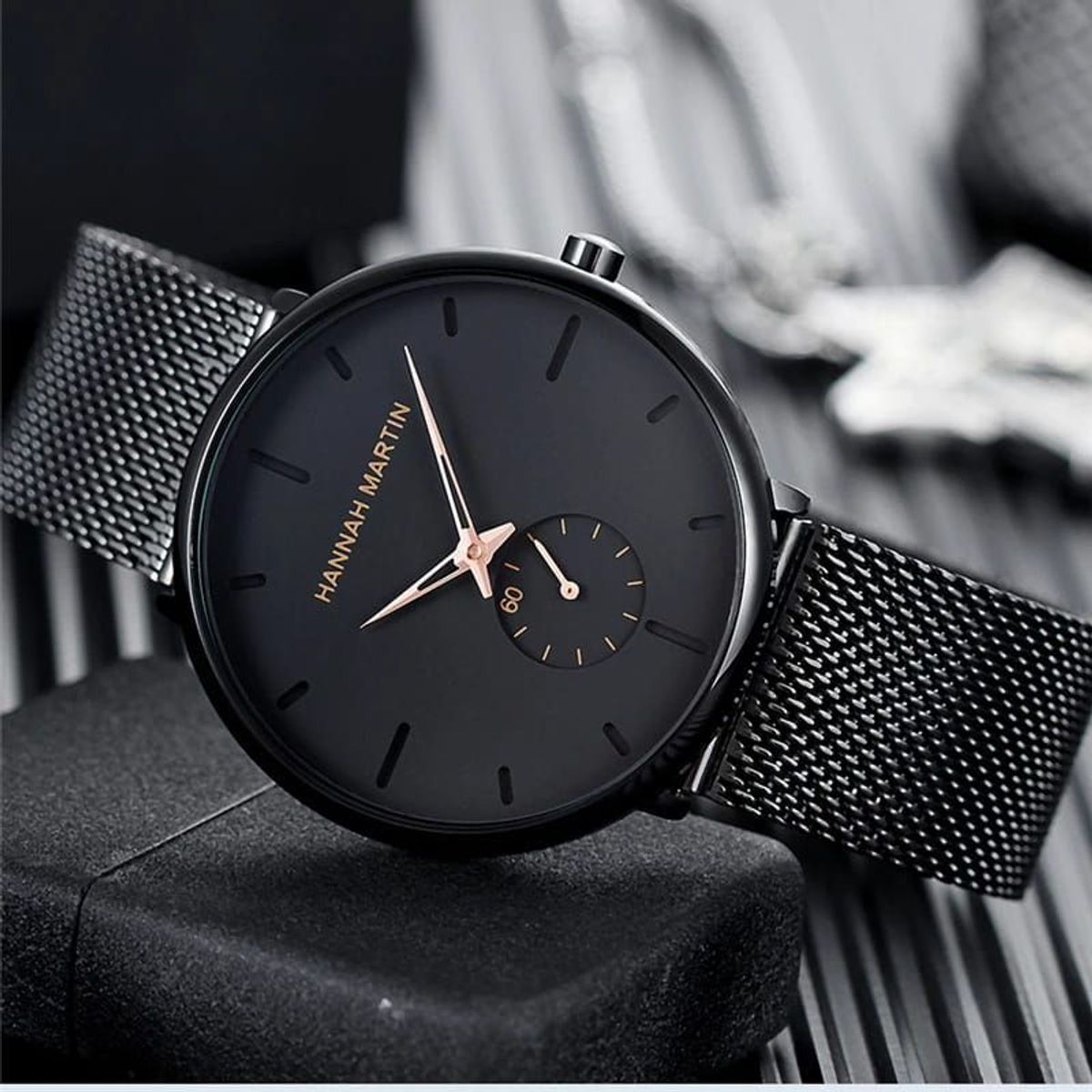 HANNAH MARTIN - Reloj Hannah Martin Acero Negro HAN-3_.