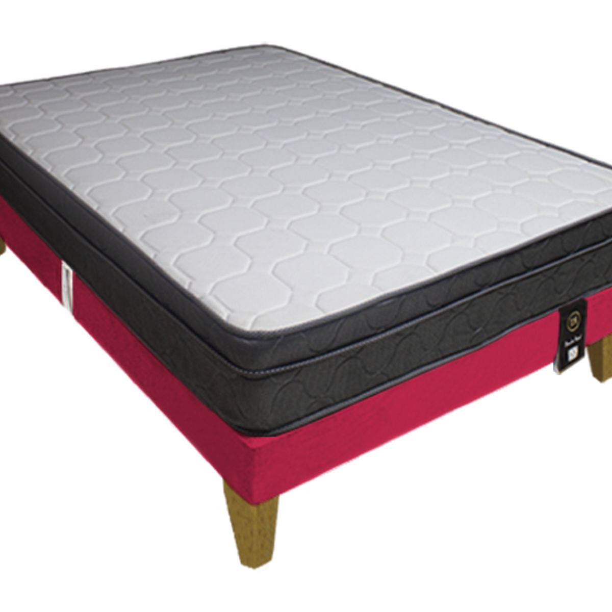 BARAKA HOME - Cama Turin Slim 1.5 Plz + 1 almohada - Rojo