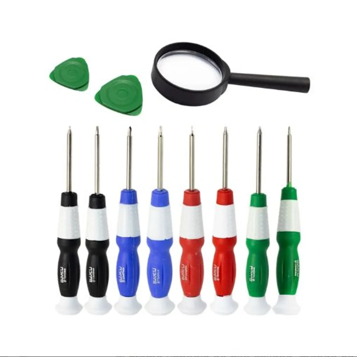 BAKU - Kit Destornilladores + Lupa + Paletas de Apertura BK-8600 BAKU