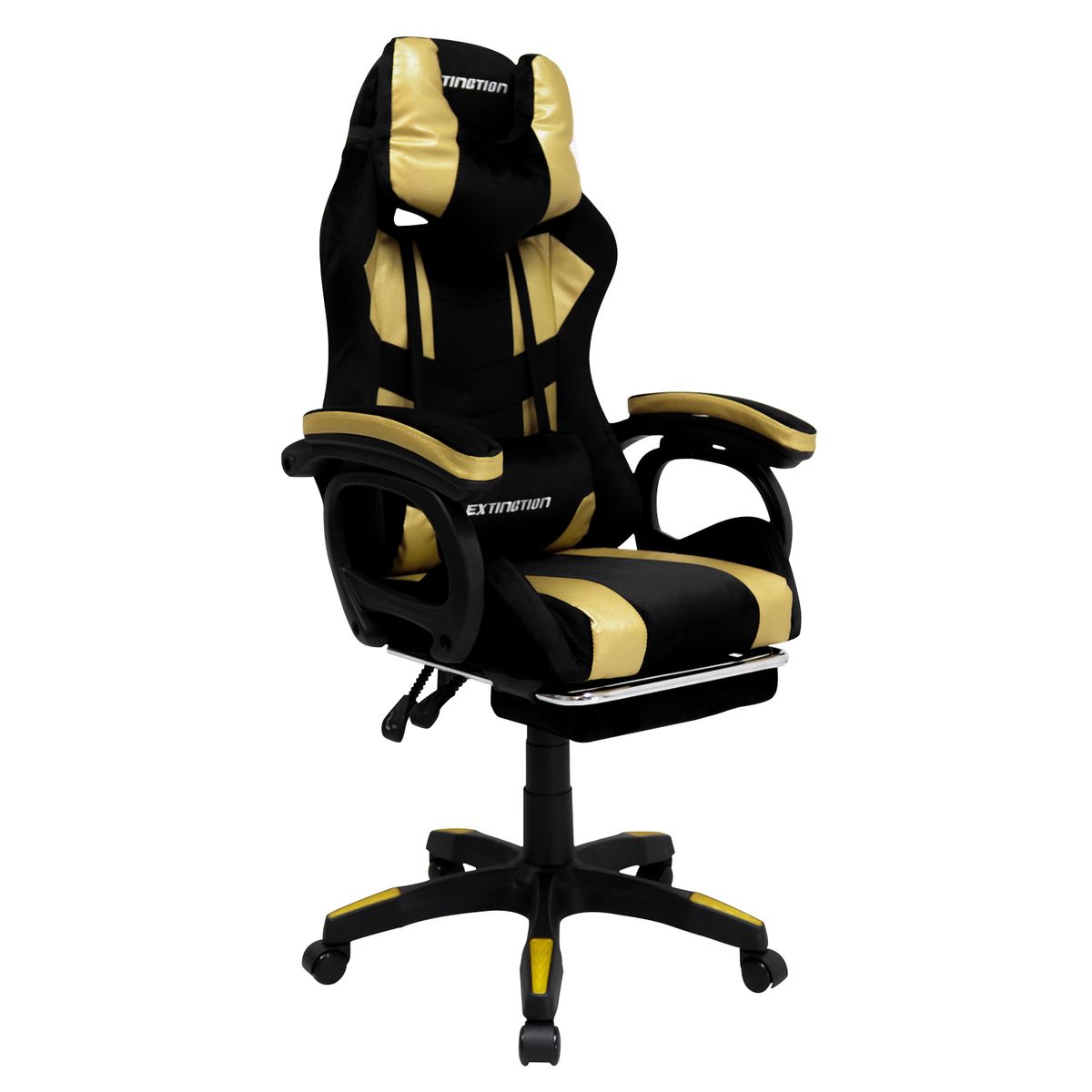 EXTINGTION - Silla Gamer Extingtion Sapp Gamuza Cuerina Color Dorado