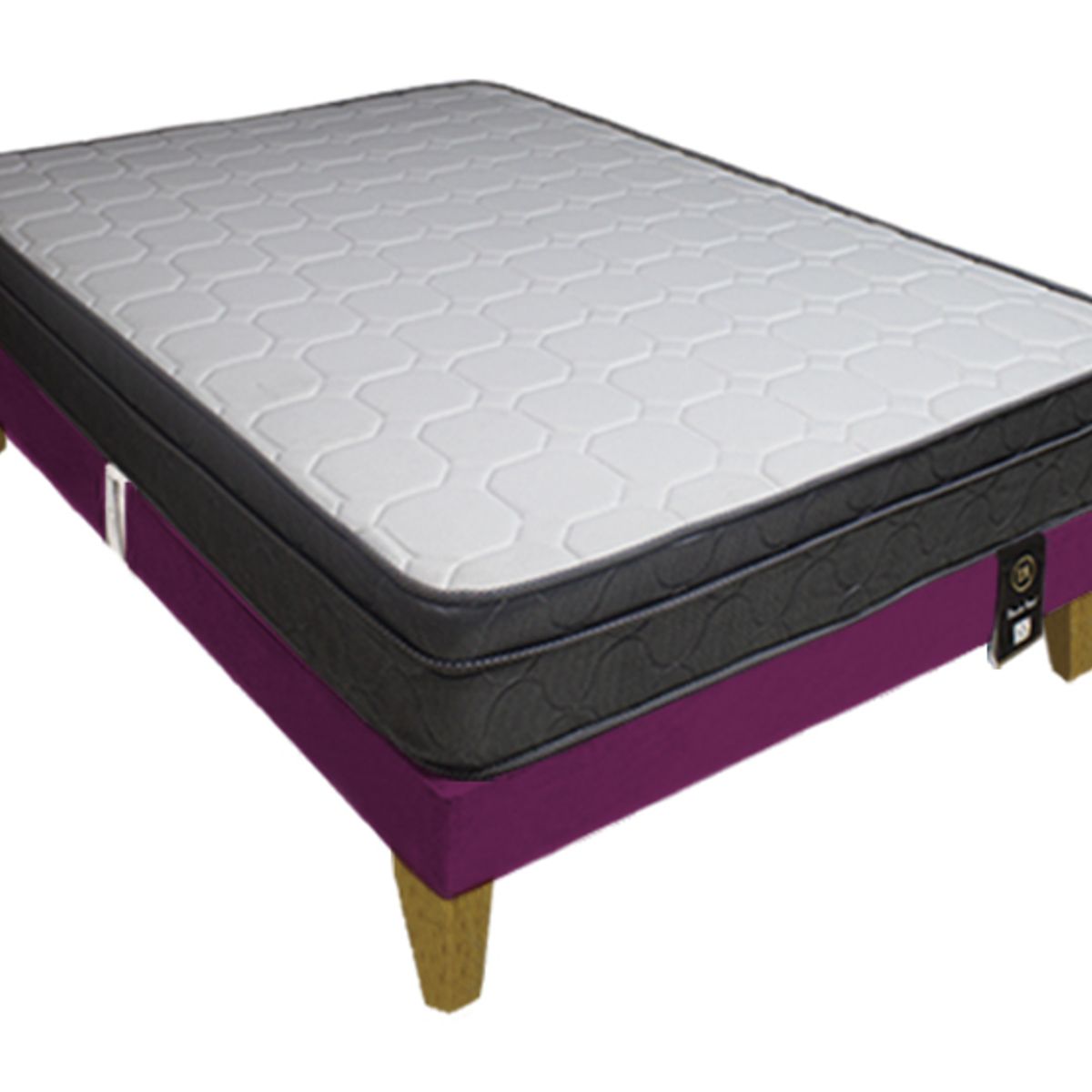BARAKA HOME - Cama Turin Slim 1.5 Plz + 1 almohada - Purpura