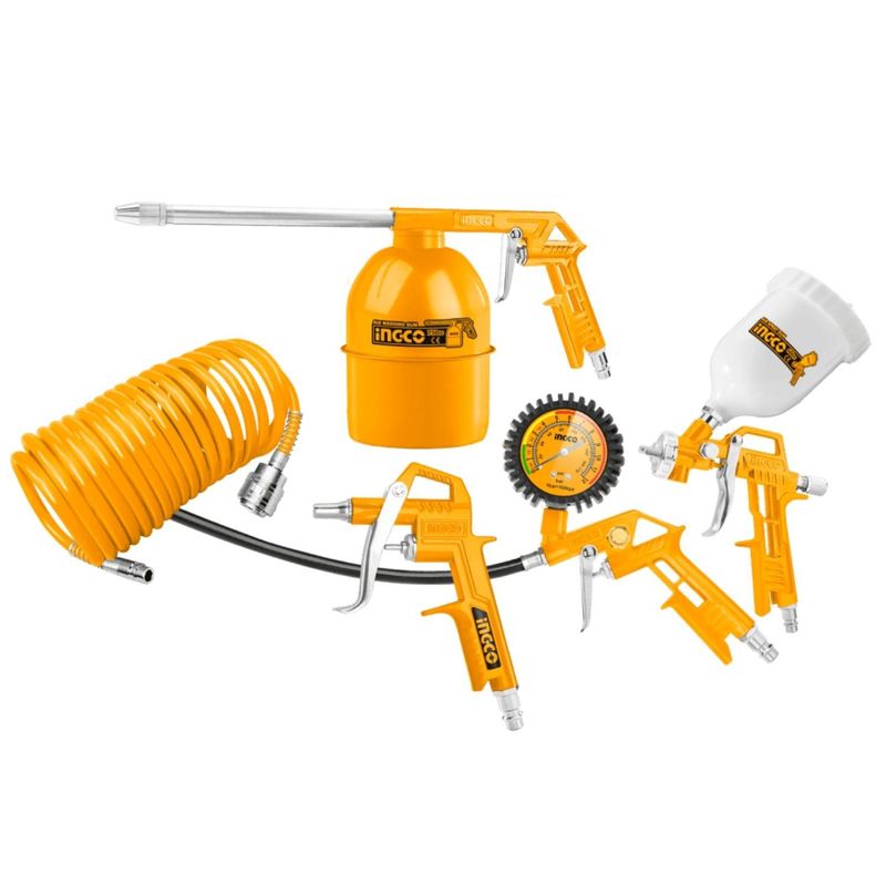 INGCO TOOLS - Kit compresor de aire 5 piezas Ingco