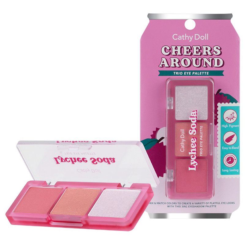 CATHY DOLL - CATHY DOLL CHEERS AROUND TRIO EYE PALETTE 01 LYCHEE SODA