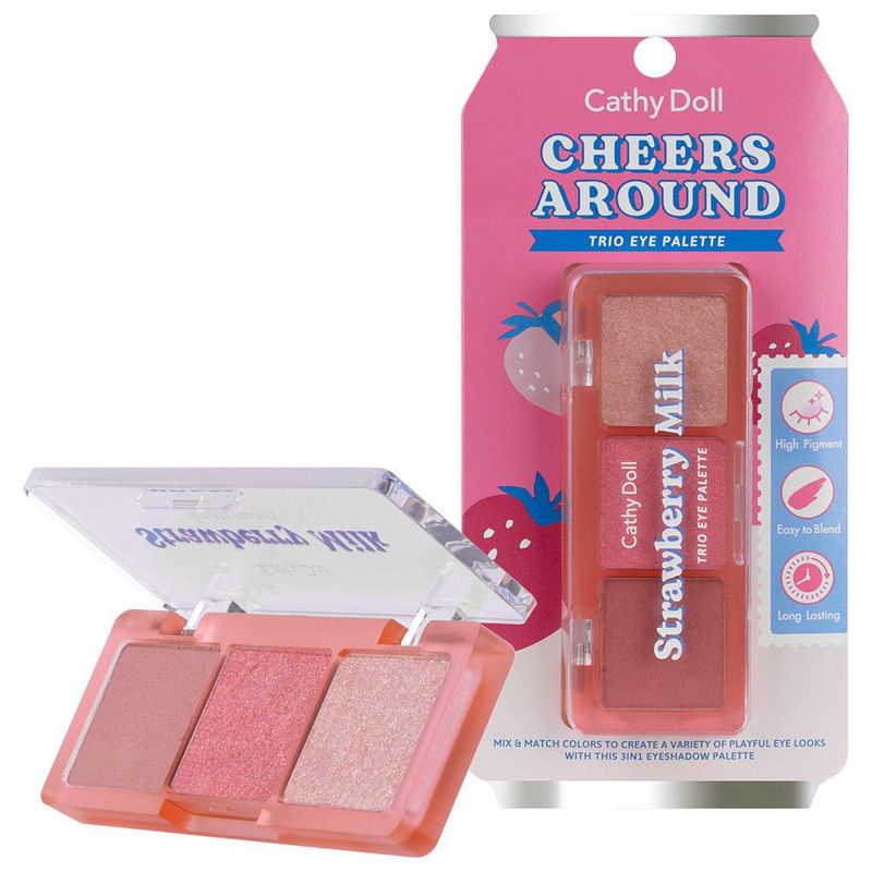 CATHY DOLL - CATHY DOLL CHEERS AROUND TRIO EYE PALETTE 02 STRAWBERRY MILK