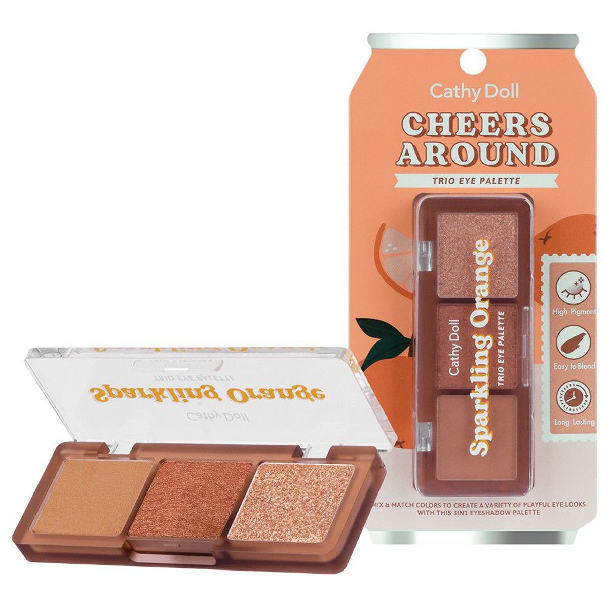 CATHY DOLL - CATHY DOLL CHEERS AROUND TRIO EYE PALETTE 05 SPARKLING ORANGE