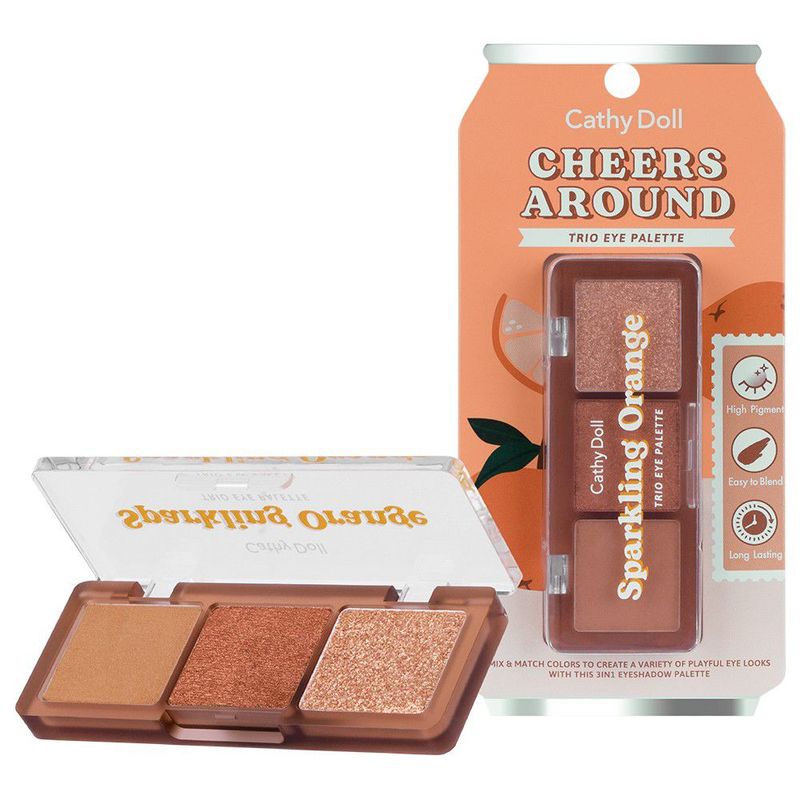 CATHY DOLL - CATHY DOLL CHEERS AROUND TRIO EYE PALETTE 05 SPARKLING ORANGE