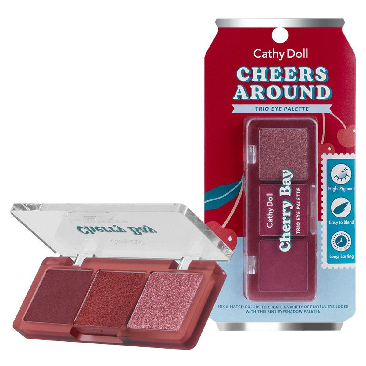 CATHY DOLL - CATHY DOLL CHEERS AROUND TRIO EYE PALETTE 06 CHERRY BAY