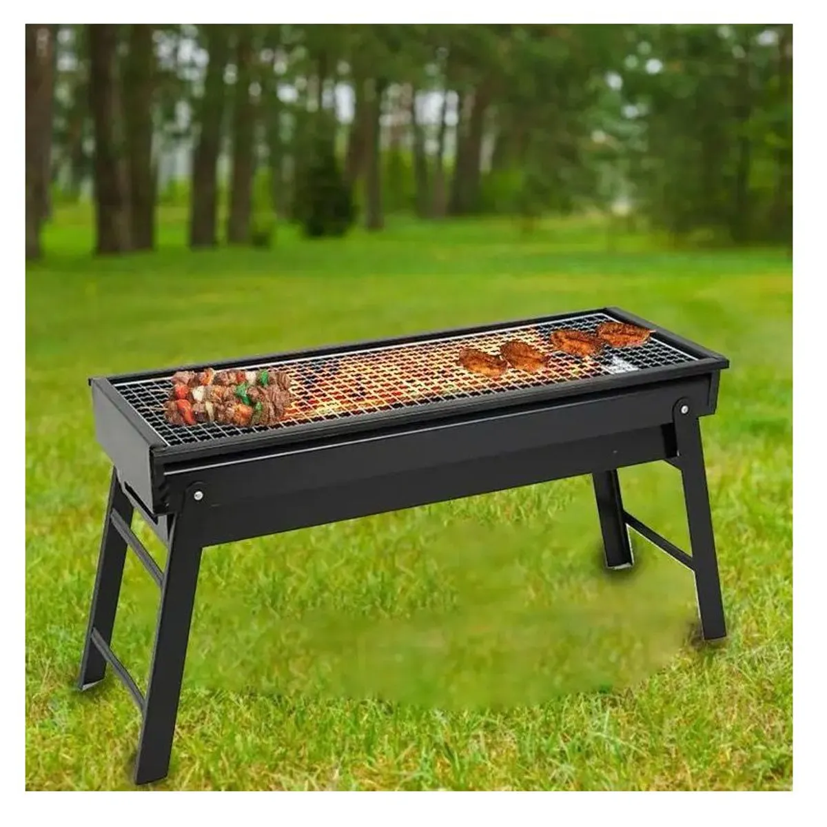 GENERICO - Parrilla A Carbón Plegable Portátil Para Playa Campamento