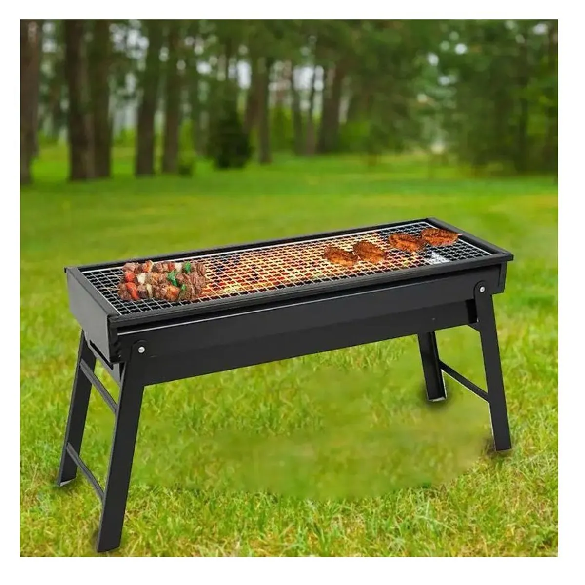 GENERICO - Parrilla A Carbón Plegable Portátil Para Playa Campamento