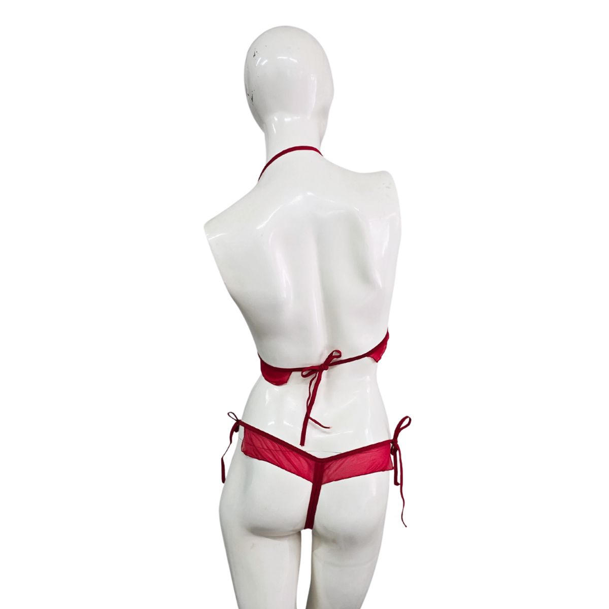 GENERICO - Conjunto Trisha Lencería sexy fina tanga hilo más bralette_.