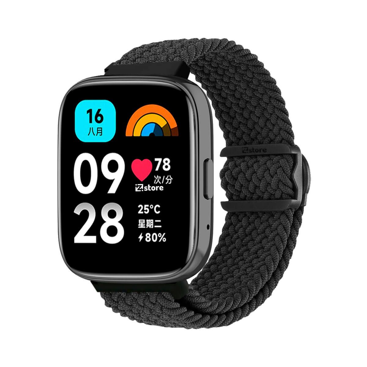 GENERICO - Correa de Nylon Compatible Para Redmi Watch 3 Active Negro