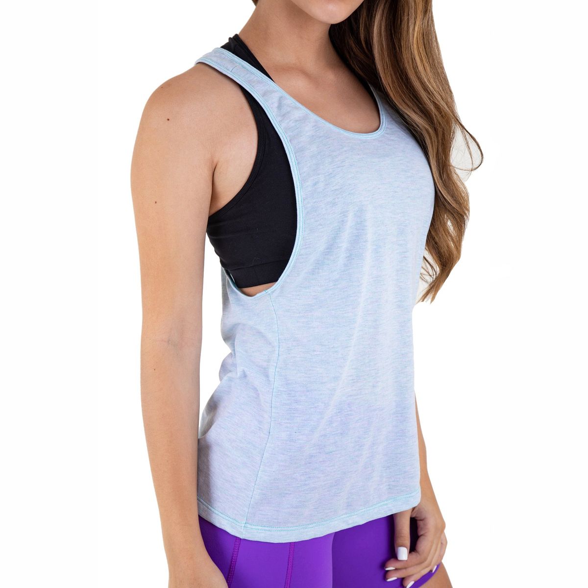 KINETIX - Polo Manga Cero Kinetix Musculosa Celeste Mujer