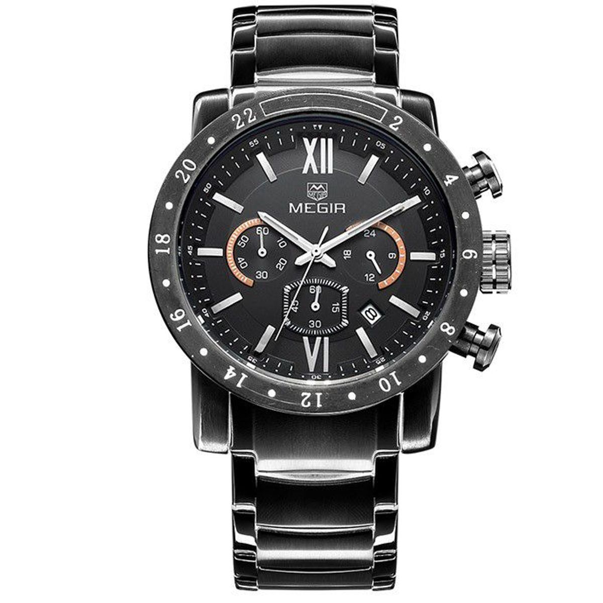 MEGIR - Reloj Megir Acero Negro MEG-79_.