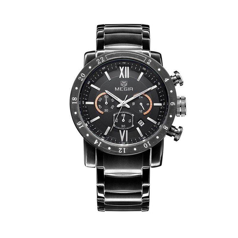 MEGIR - Reloj Megir Acero Negro MEG-79_.