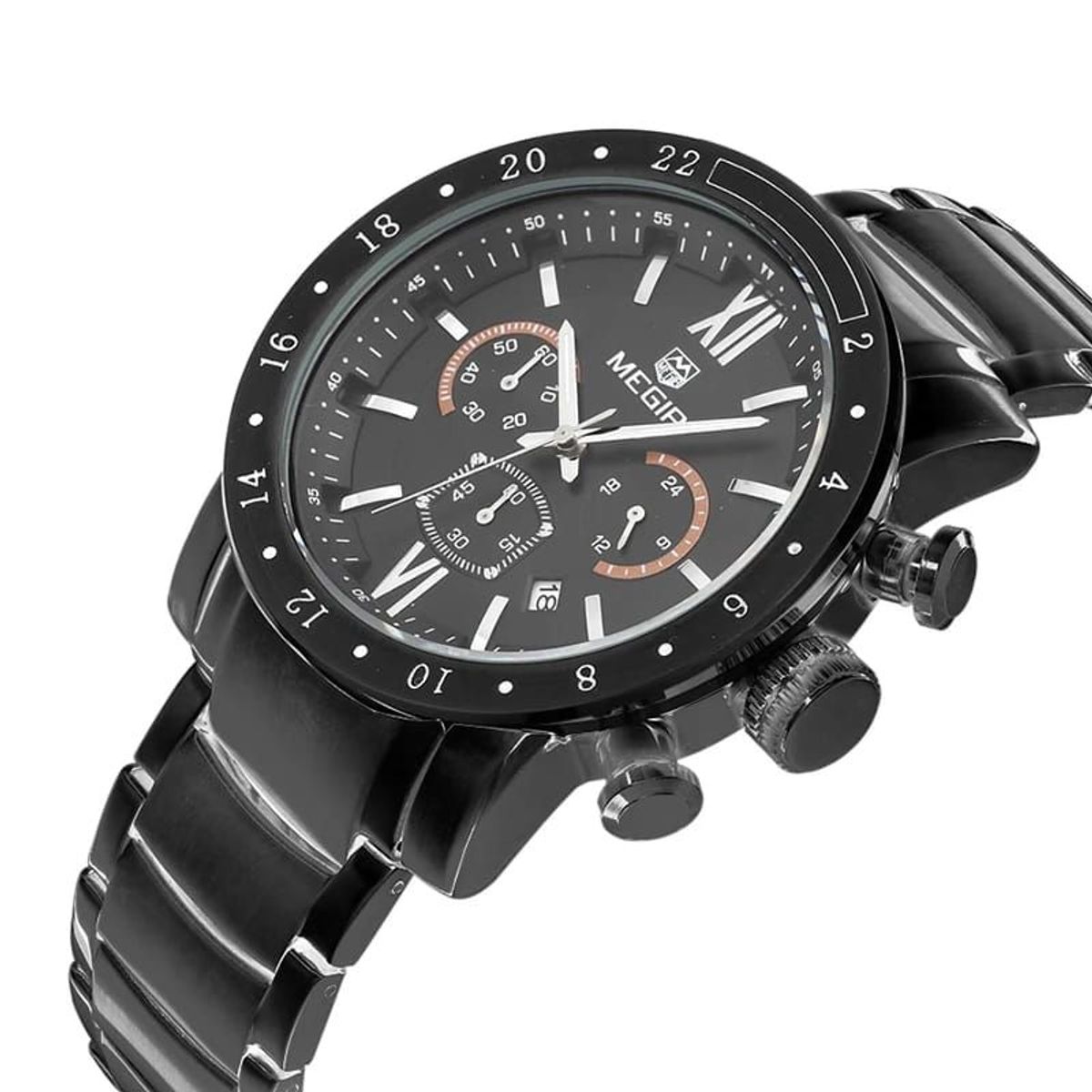 MEGIR - Reloj Megir Acero Negro MEG-79_.