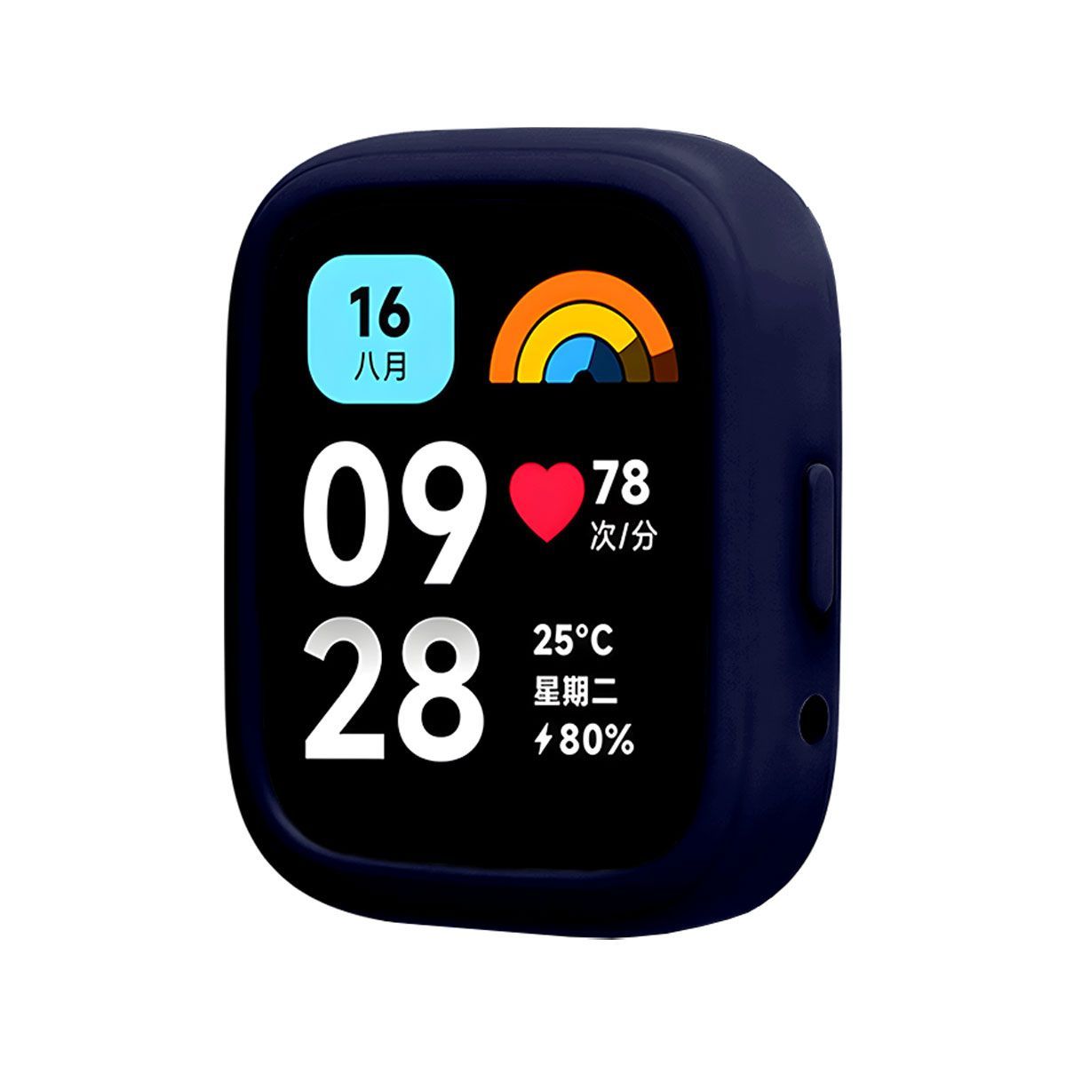 GENERICO - Case de Silicona Compatible Para Redmi Watch 3 Active Azul Oscuro