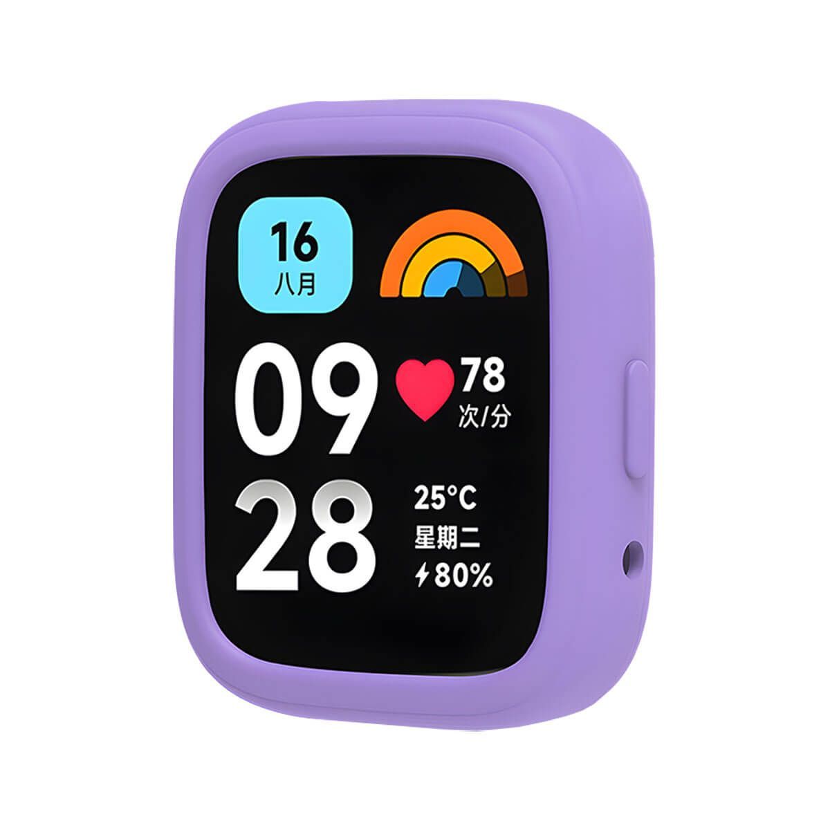 GENERICO - Case de Silicona Compatible Para Redmi Watch 3 Active Lila